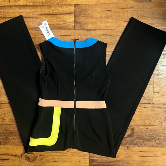 Too Tang • Large • Black W/ Color Block • Bling Diamond Stones • Jumpsuit • New - Picture 11 of 16